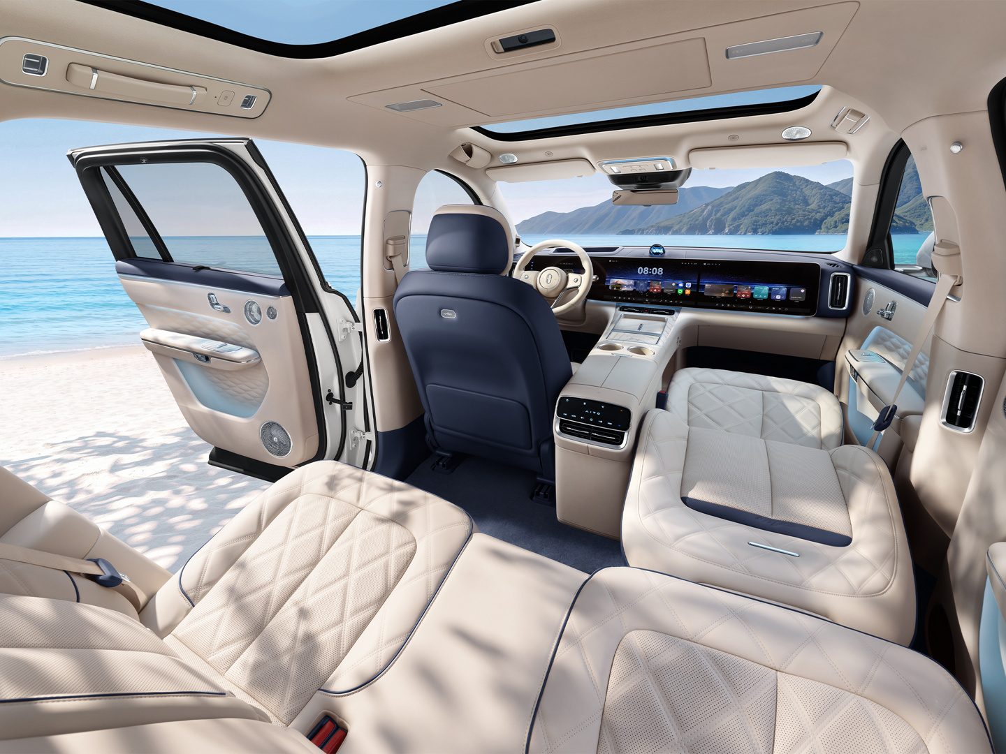 AITO M8 EREV 2026 Refresh - interior, second row lounge, China market