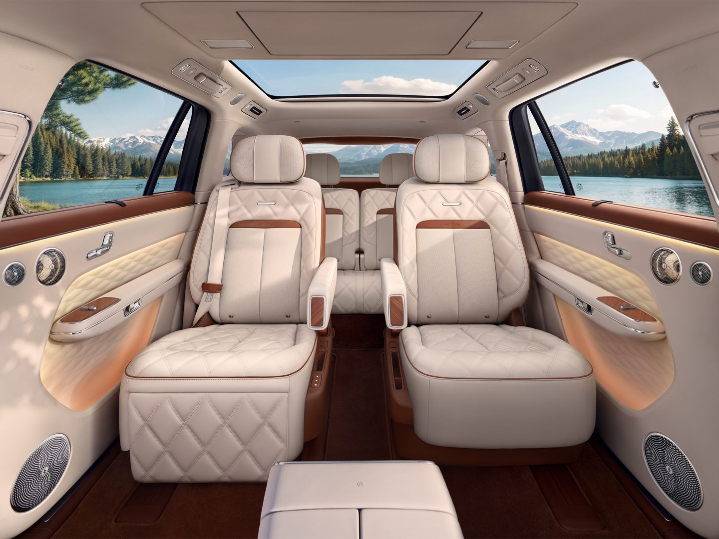 AITO M8 EREV 2026 Refresh - interior, second row six seat, China market