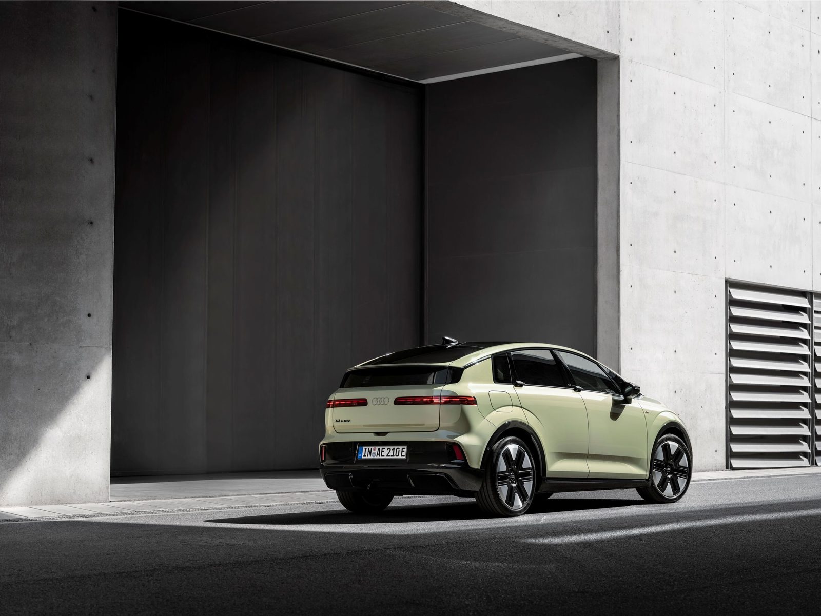 Audi A2 e-tron 2026 - exterior, rear three-quarter view, Europe announced market