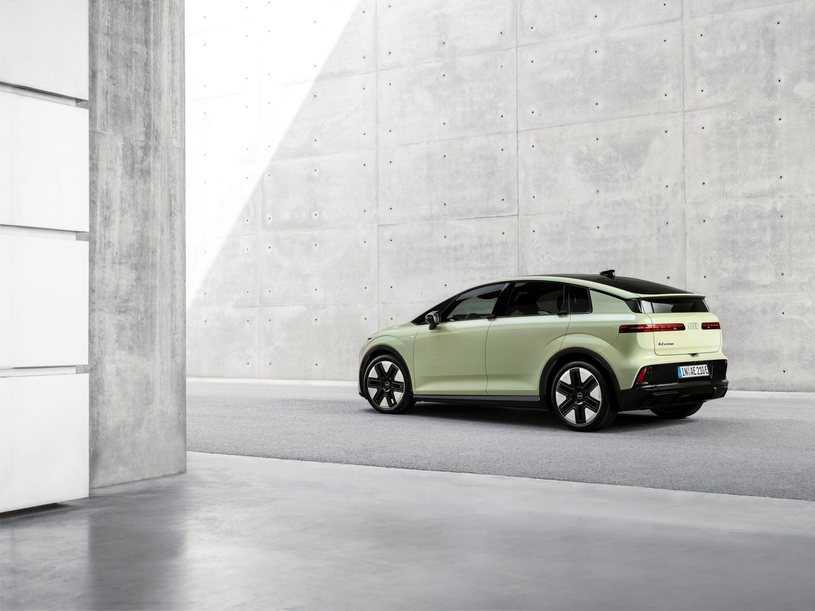 Audi A2 e-tron 2026 - exterior, rear three-quarter view, Europe announced market