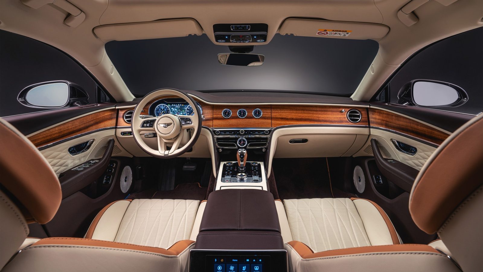 Bentley Flying Spur Hybrid 2021 — интерьер, front cabin, рынок Global / EV Query only
