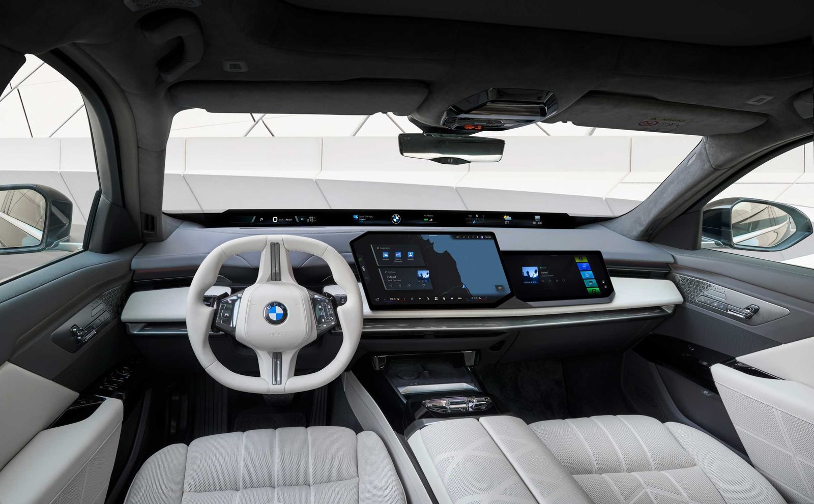 BMW 7 Series PHEV G70 LCI 2026 - interior, front cabin, EU G70 LCI cabin reference market