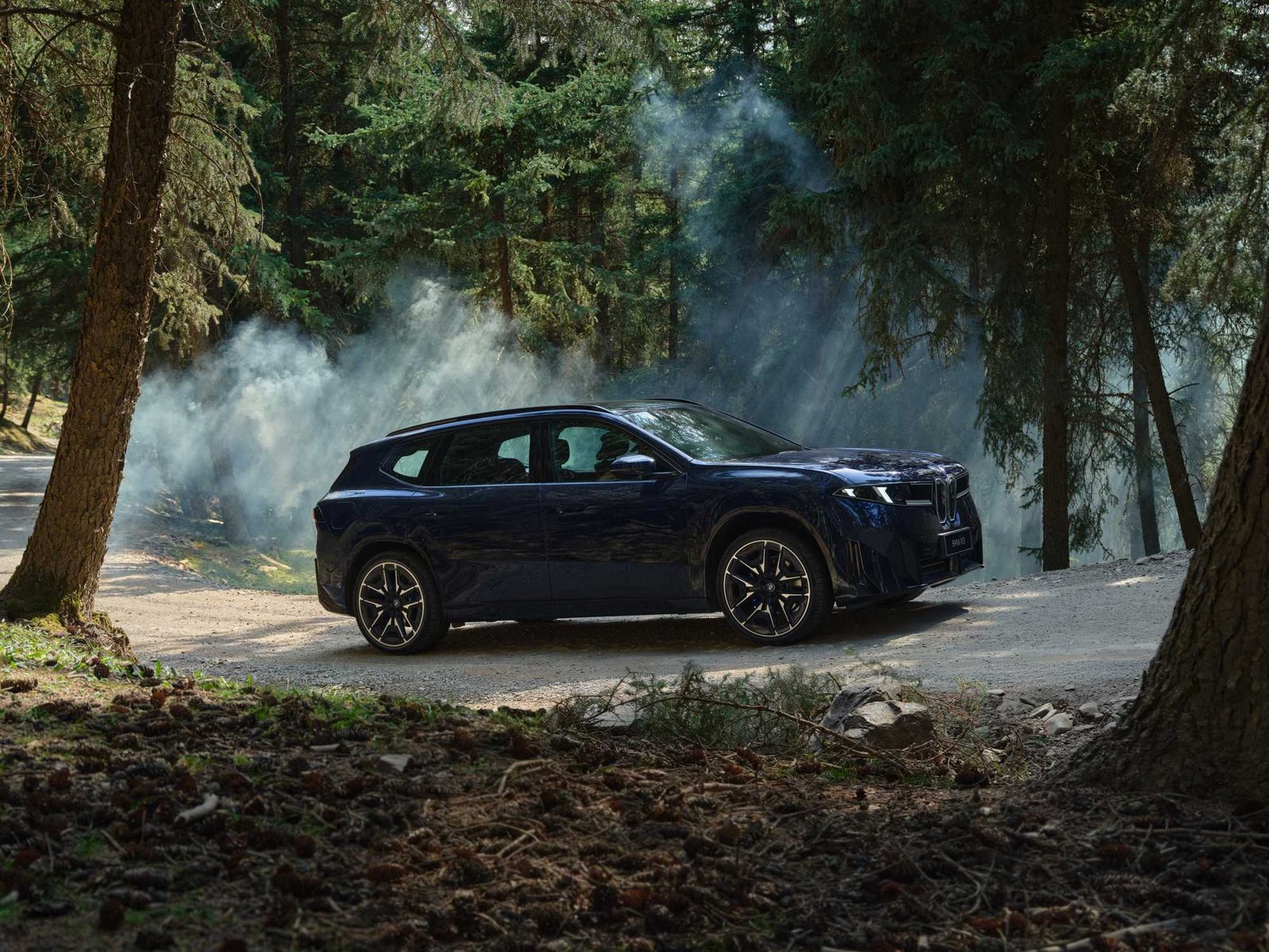 BMW iX3 Neue Klasse LWB 2026 - exterior, side 3q forest, China market