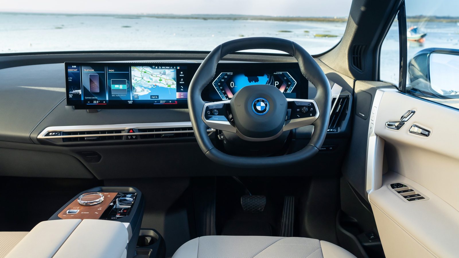 BMW iX Global 2021 — интерьер, detail, рынок Global / EV Query only