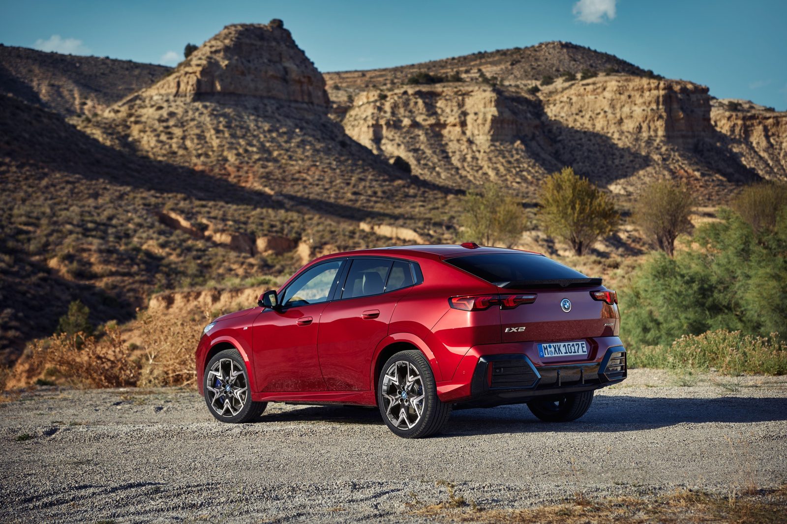 BMW iX2 Global 2024 - exterior, rear three-quarter view, Global reference market