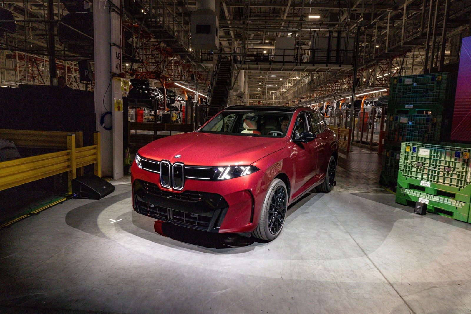 BMW iX5 Global 2027 - exterior, front 3q launch factory, global announcement market