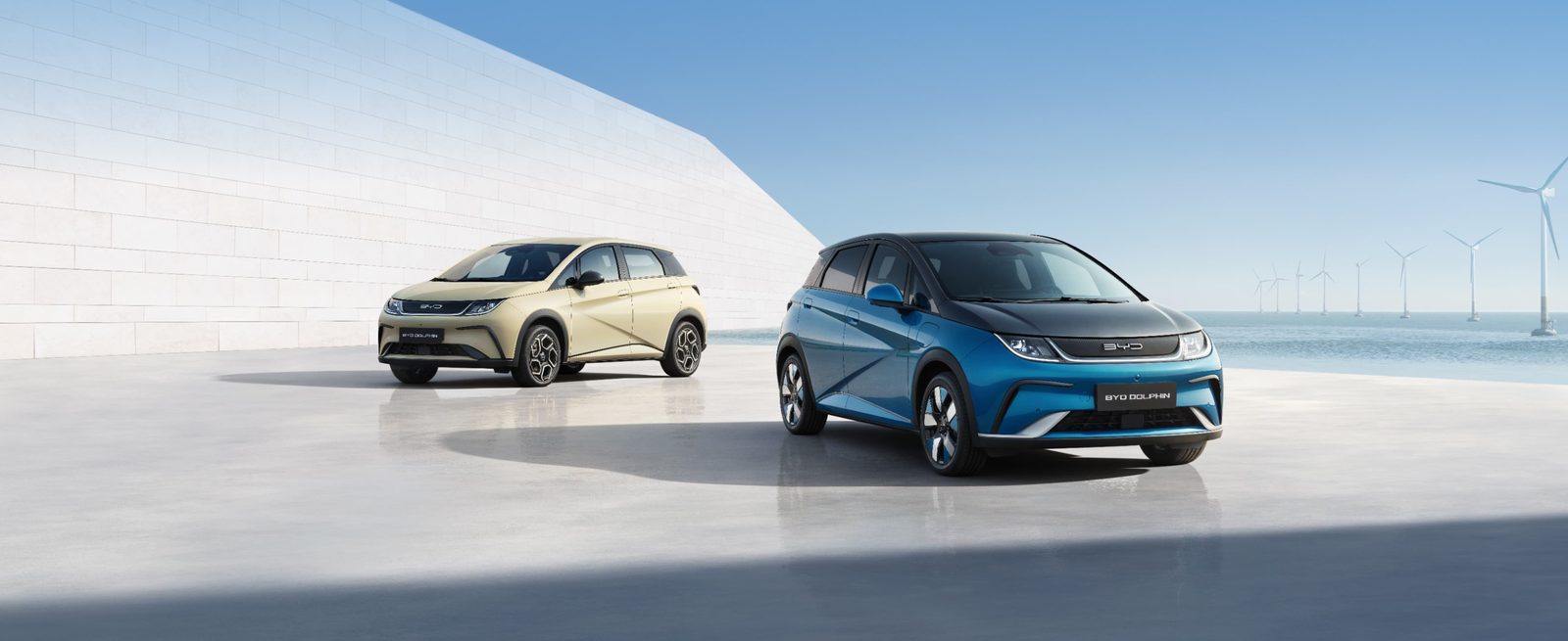 BYD Dolphin EV 2021 - exterior, front 3q group, Europe market