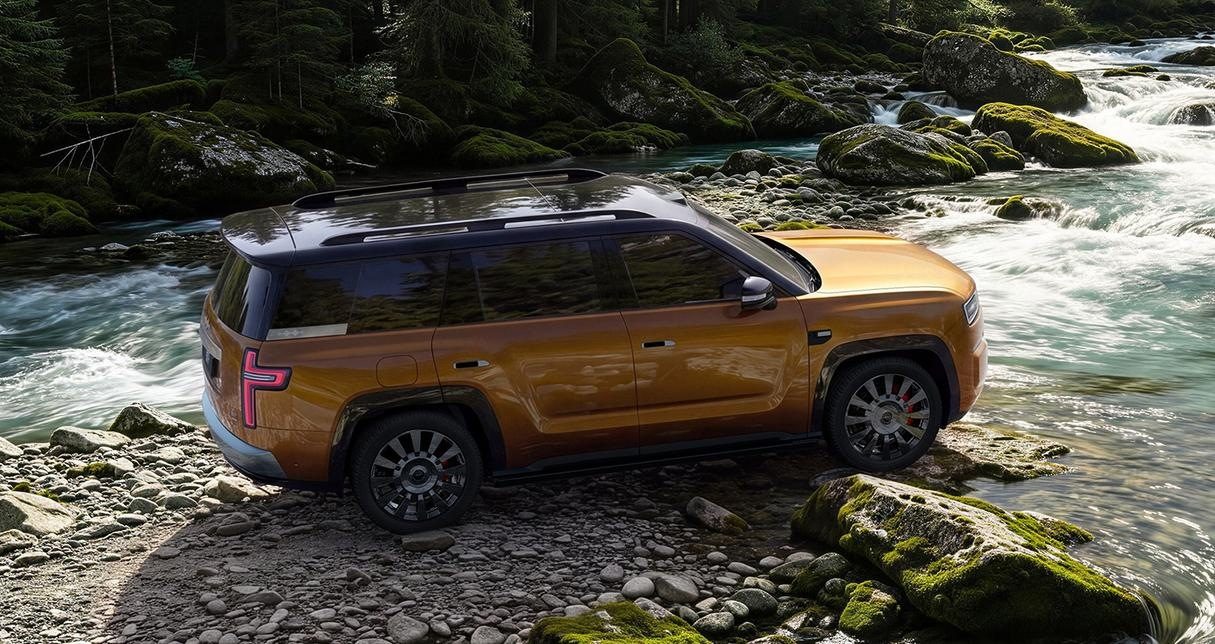 BYD Fang Cheng Bao Tai 9 PHEV 2026 - exterior, rear three quarter river, China 2026 reveal / PHEV market
