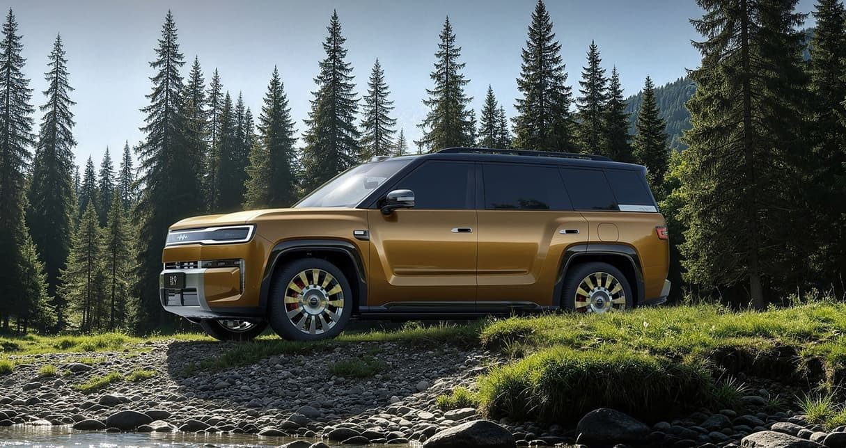BYD Fang Cheng Bao Tai 9 PHEV 2026 - exterior, side profile landscape, China 2026 reveal / PHEV market