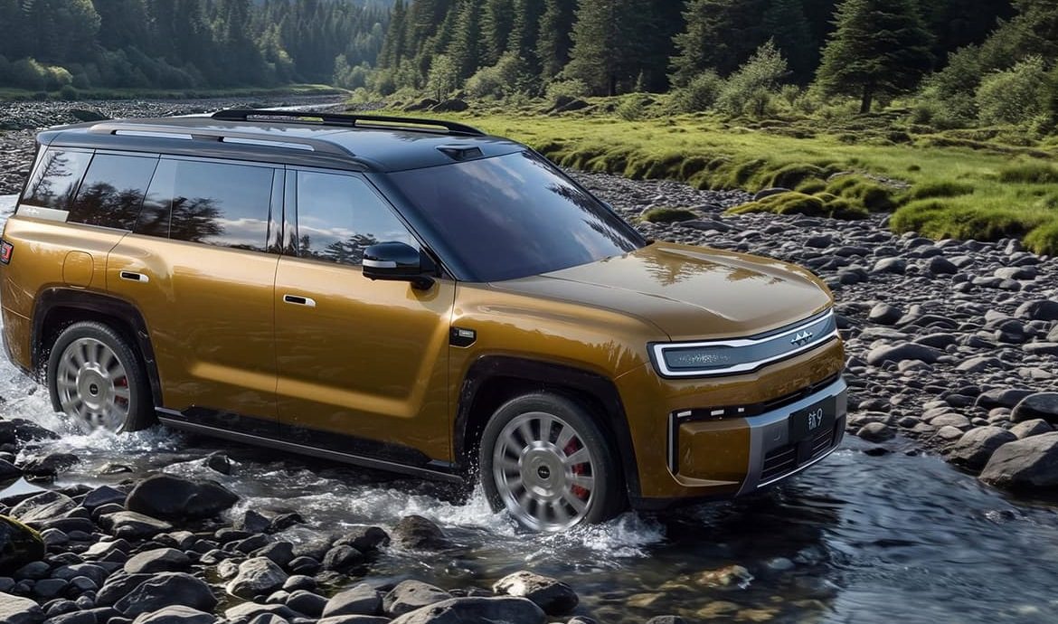 BYD Fang Cheng Bao Tai 9 PHEV 2026 - exterior, front body wading detail, China 2026 reveal / PHEV market