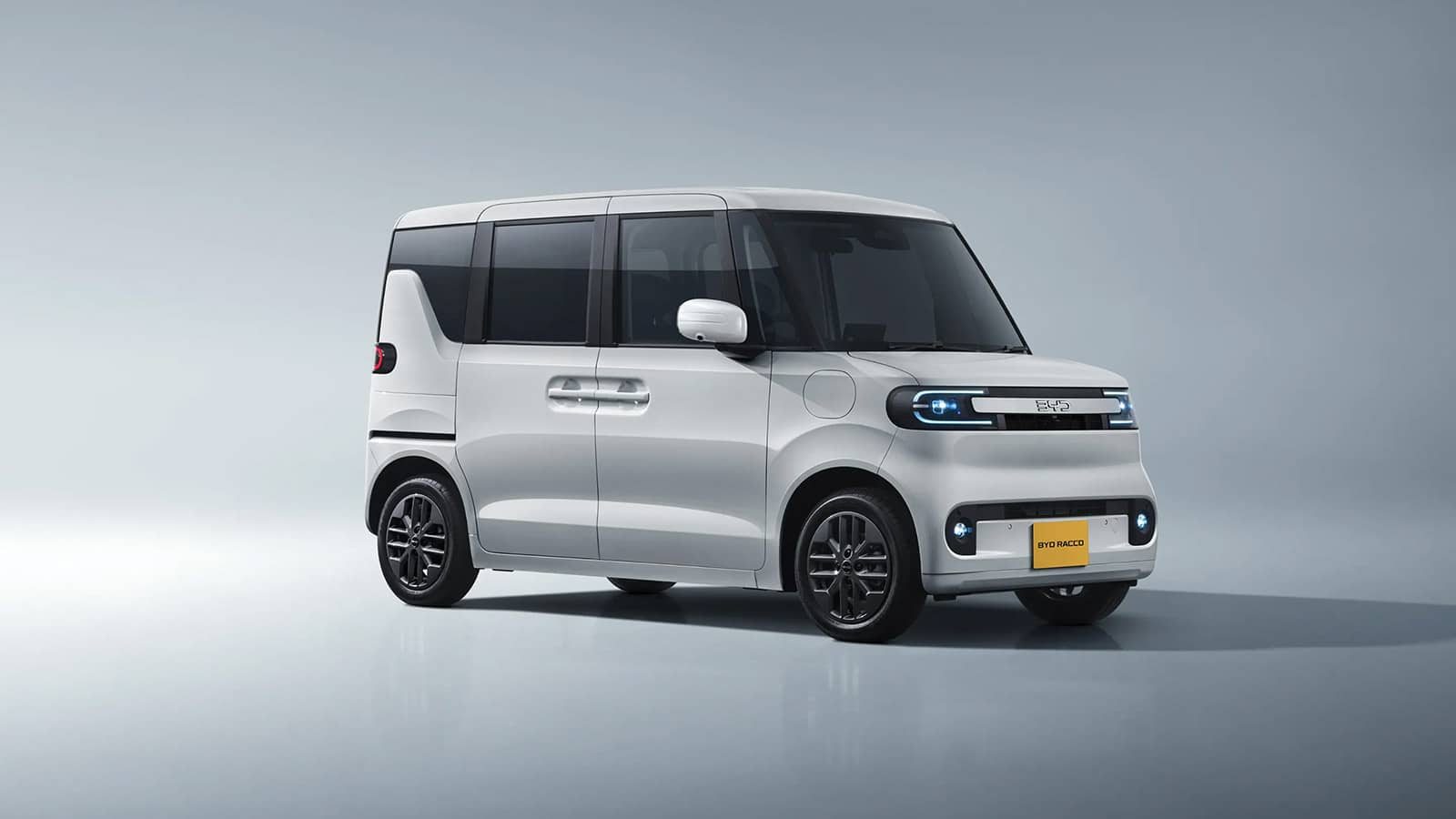 BYD Racco EV 2026 - main model photo, exterior, front three quarter studio, Japan launch reference market