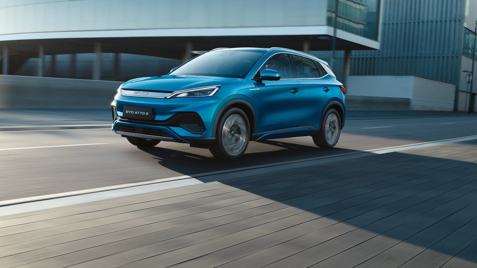 BYD Atto 3 Global First Generation 2022 - main model photo, exterior, front 3q motion, global market