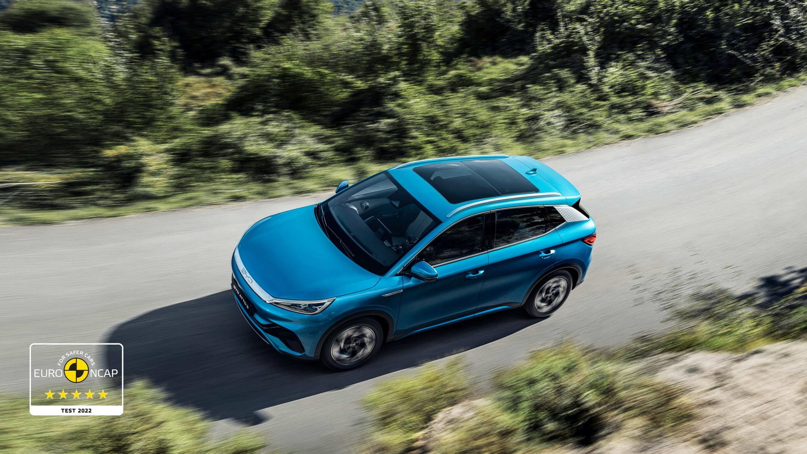 BYD Atto 3 Global First Generation 2022 - exterior, aerial rear 3q, global market