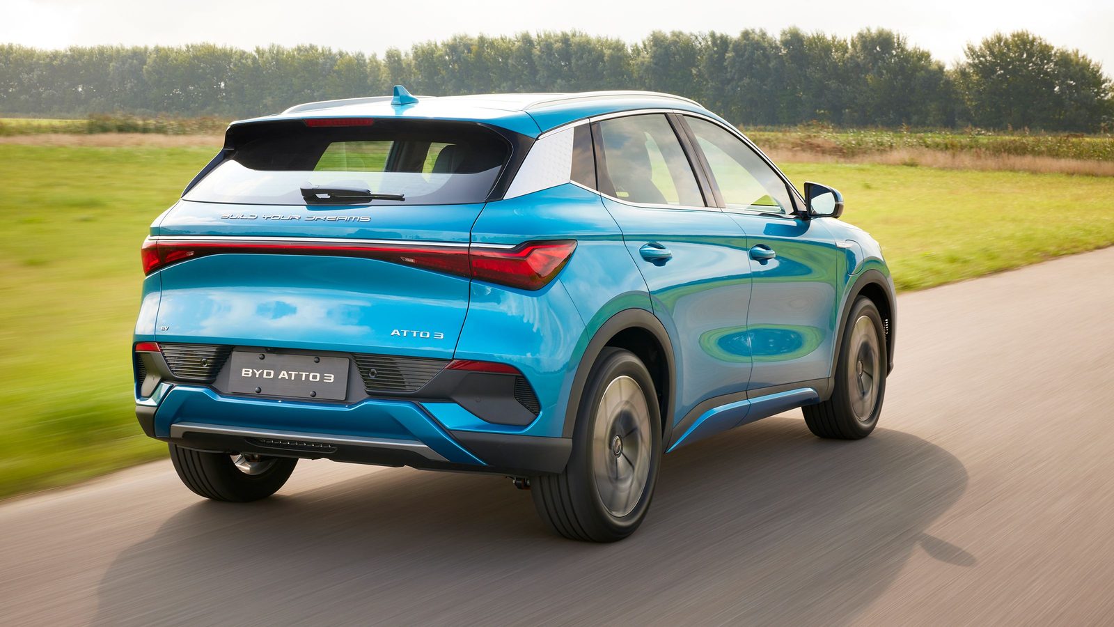 BYD Atto 3 Global First Generation 2022 - exterior, rear 3q motion, global market