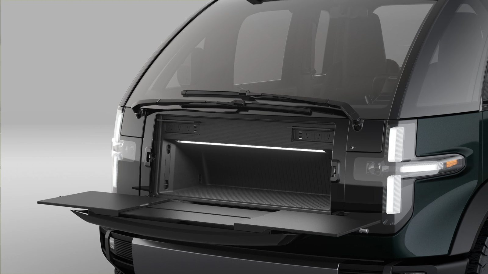 Canoo Pickup Truck 2023 - exterior, front worktable storage, US cancelled concept/reference market