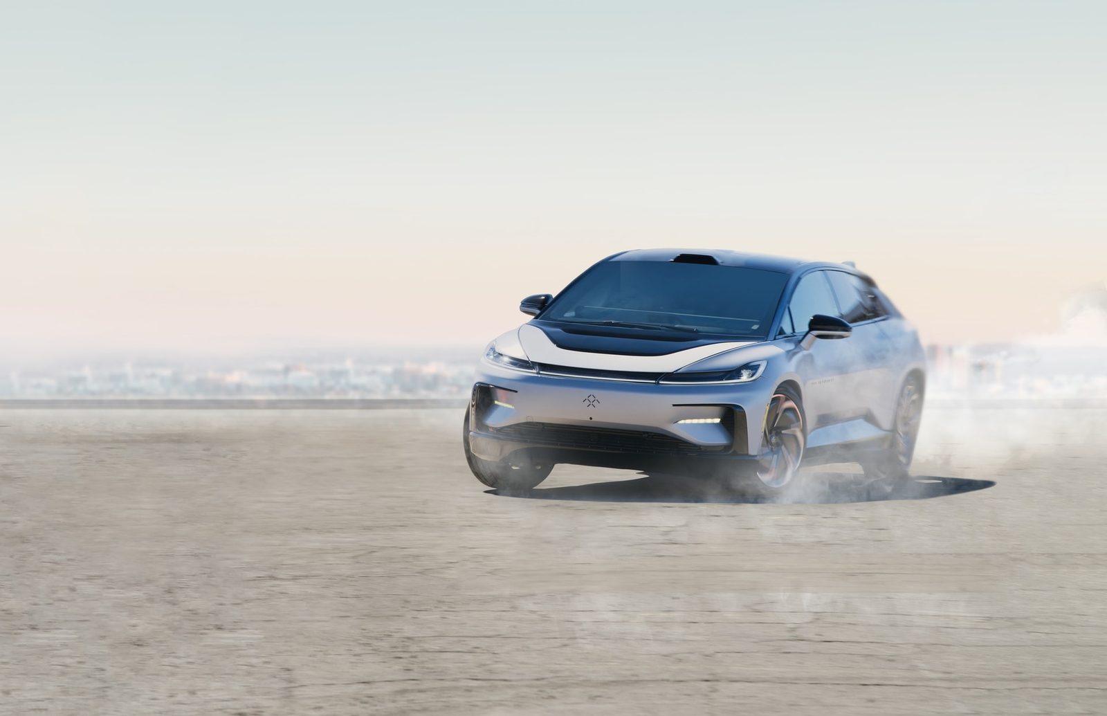 Faraday Future FF 91 2.0 2023 - exterior, front three quarter desert, US/global reference market