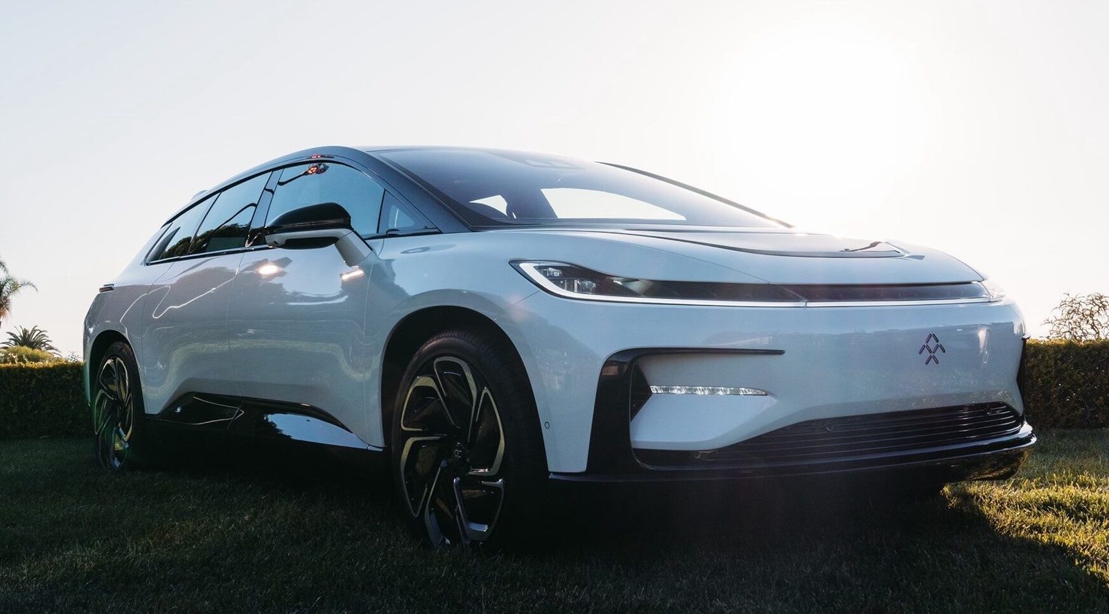 Faraday Future FF 91 2.0 2023 - exterior, front three quarter lawn, external reference market