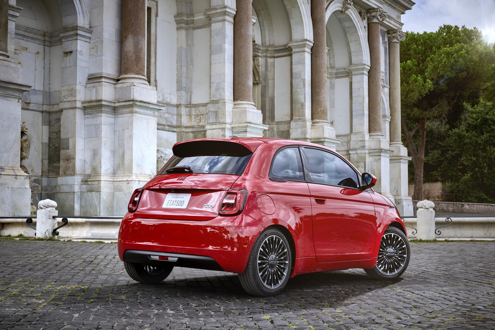 Fiat 500e 2024 - exterior, rear three-quarter view, US market
