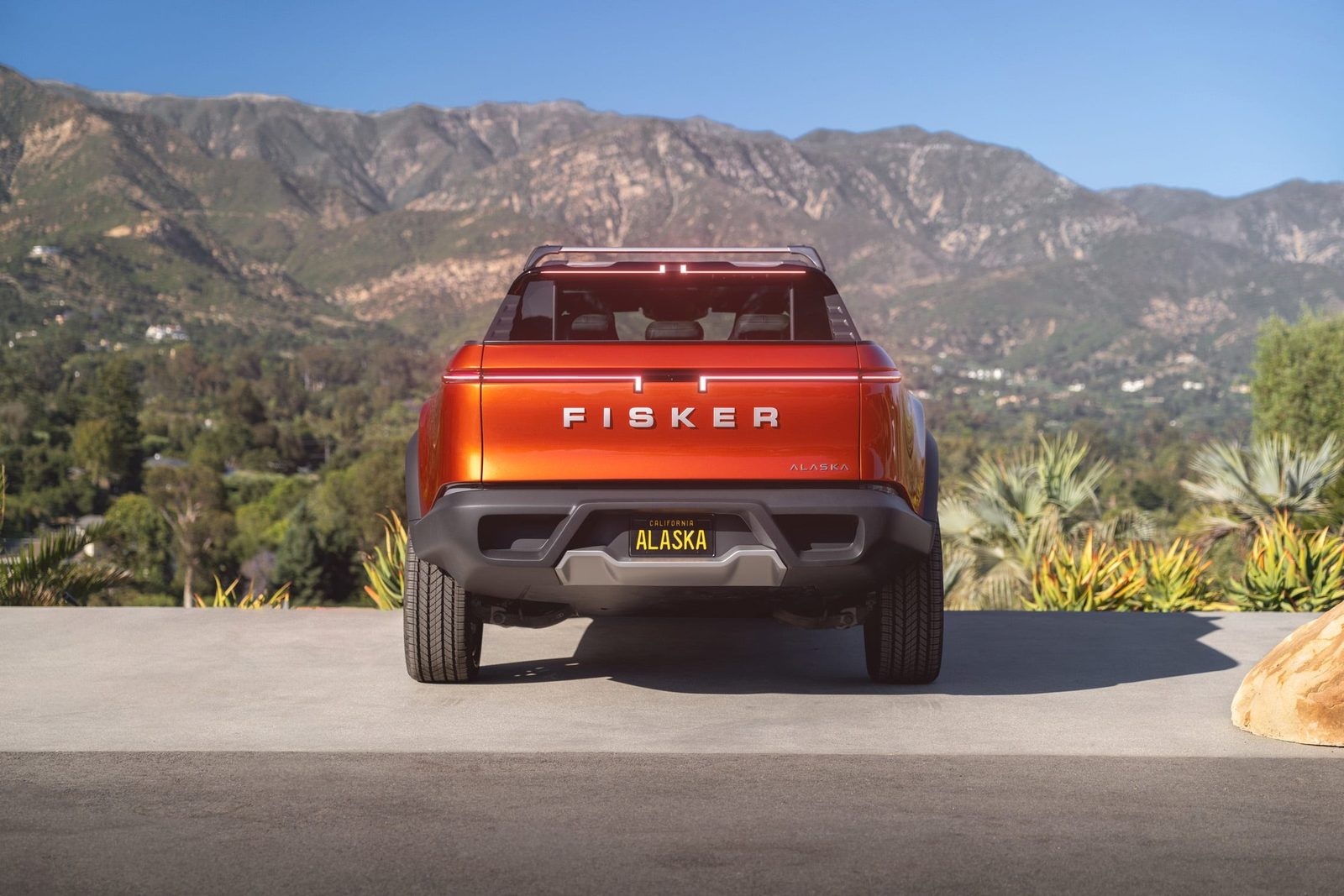 Fisker Alaska 2025 - exterior, rear view static, US/global cancelled pre-production reference market