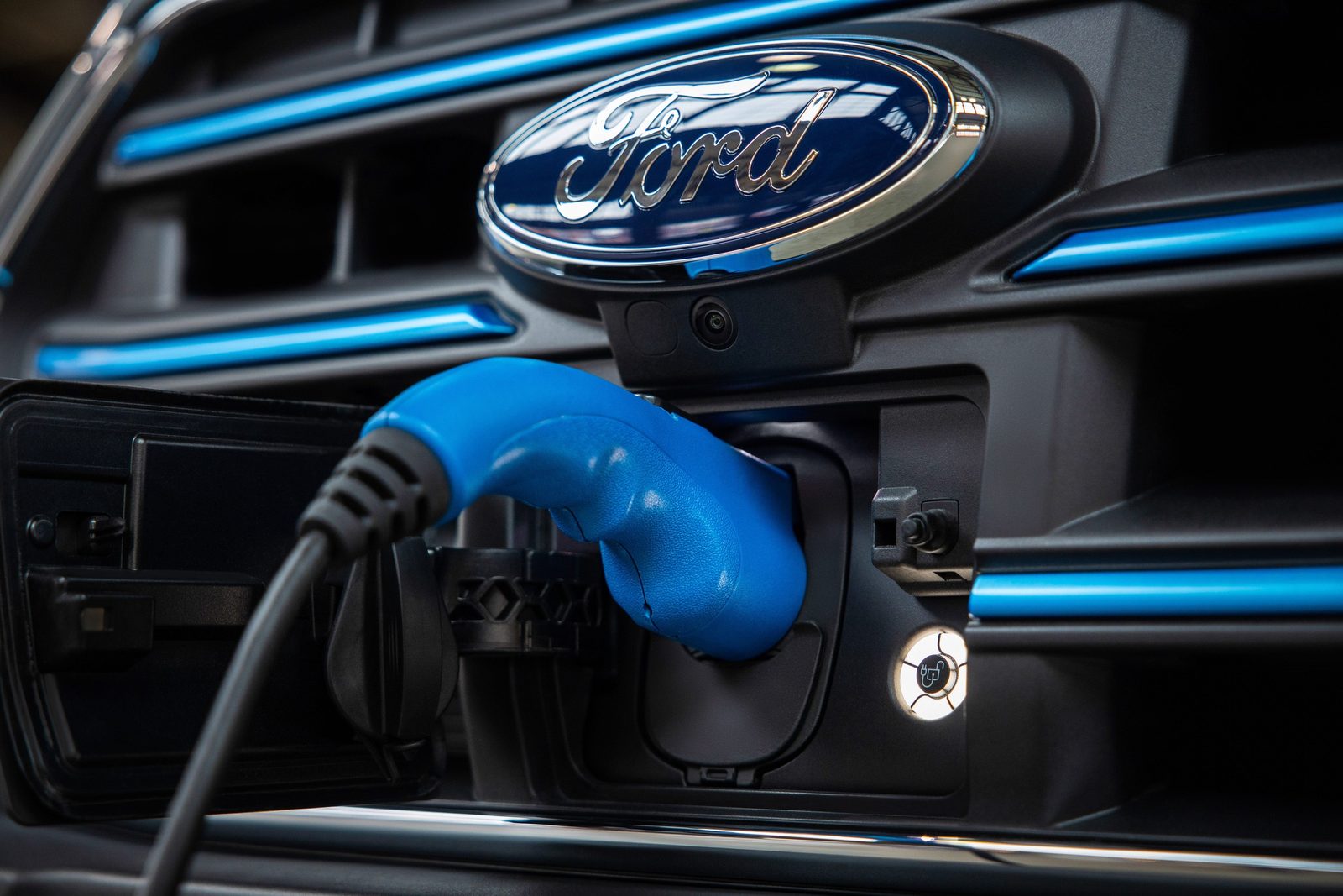 Ford E-Transit 2022 - exterior, charge port detail, United States / EV Query only market