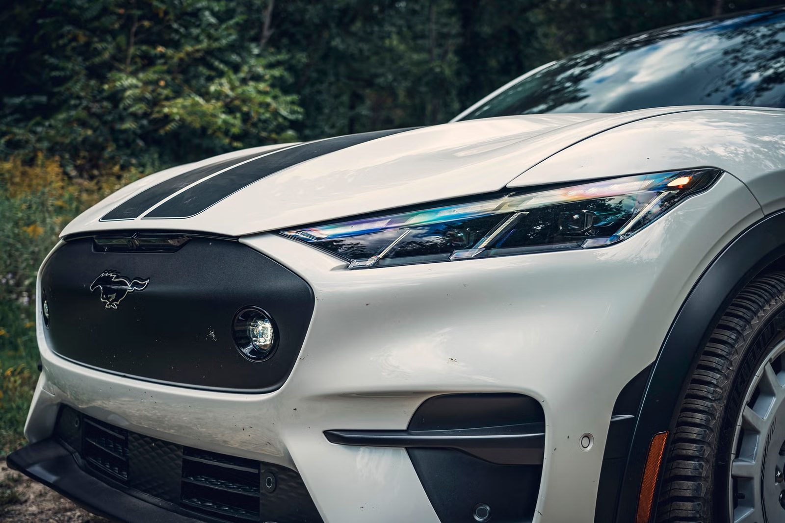 Ford Mustang Mach-E 2024 — экстерьер, front detail, рынок US