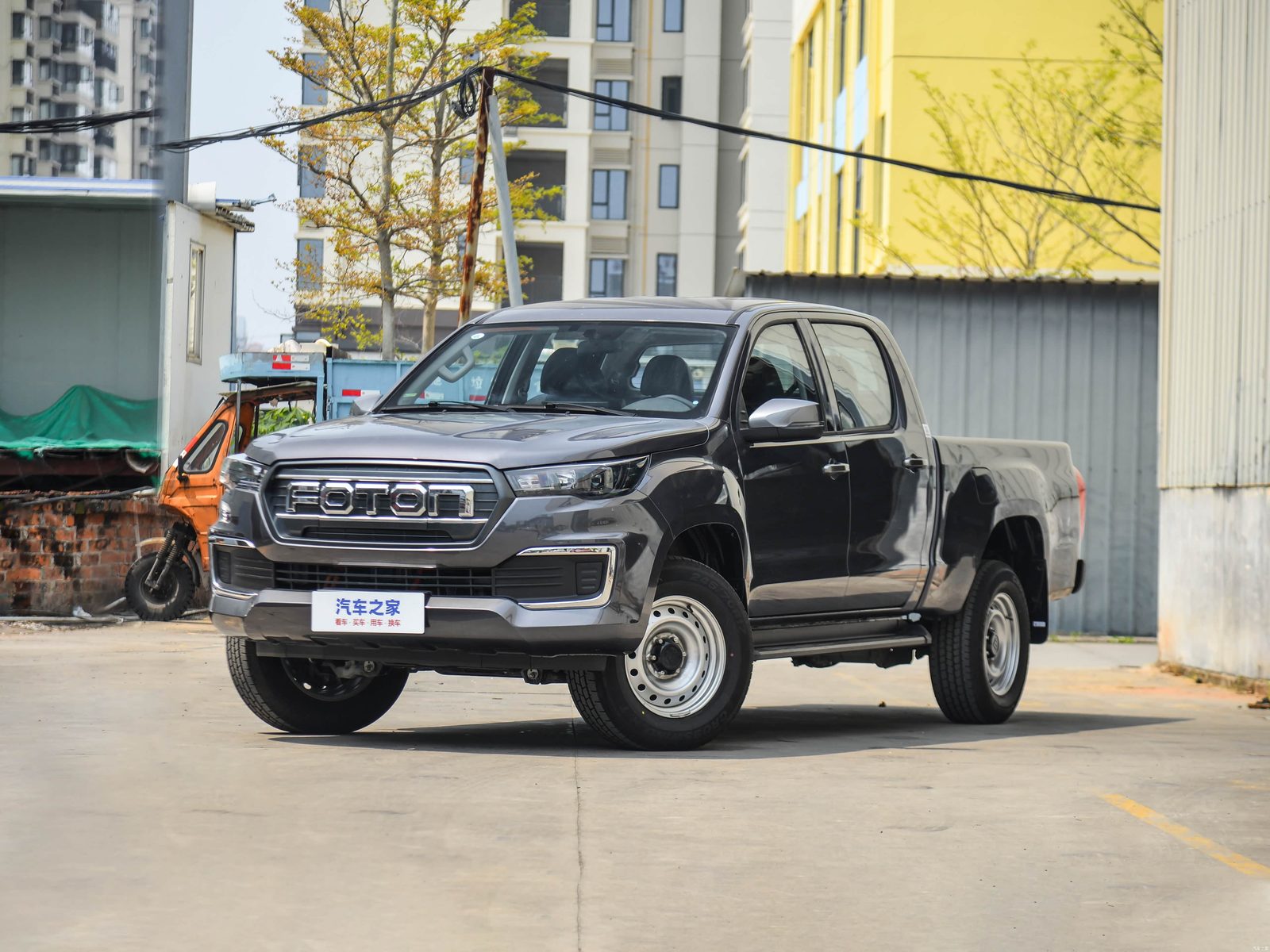 Foton Pickup EV General EV / Da Jiangjun EV 2022 — главное фото модели, экстерьер, вид спереди 3/4, рынок China
