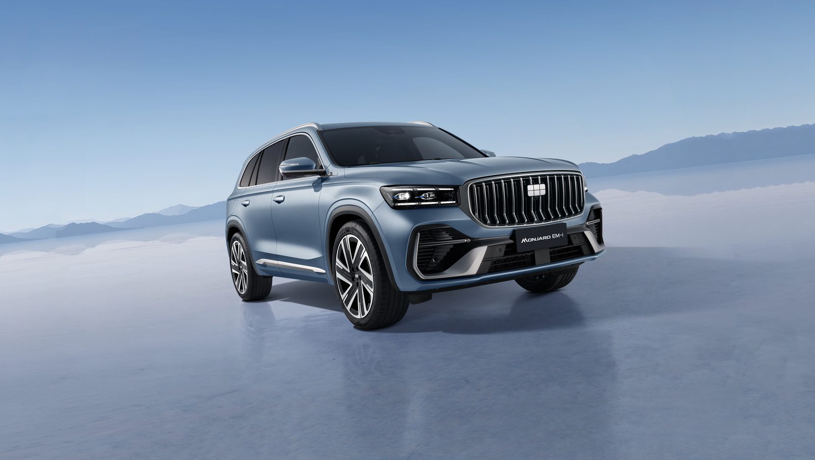 Geely Monjaro EM-i Europe 2027 - main model photo, exterior, front three-quarter view