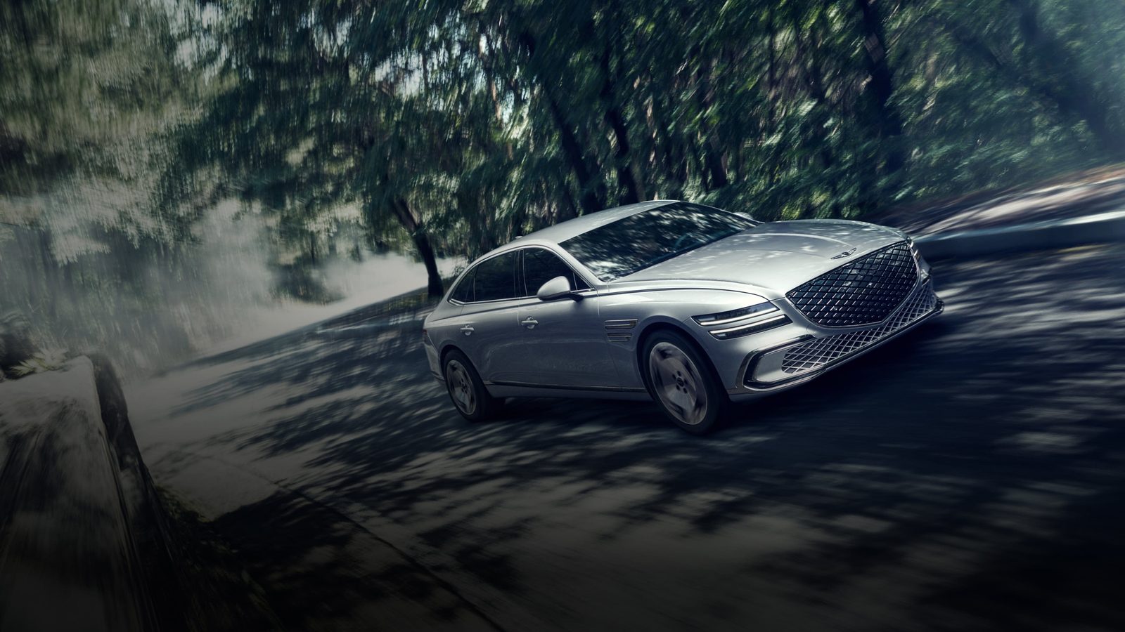 Genesis Electrified G80 2026 - exterior, front three-quarter view, Global reference market
