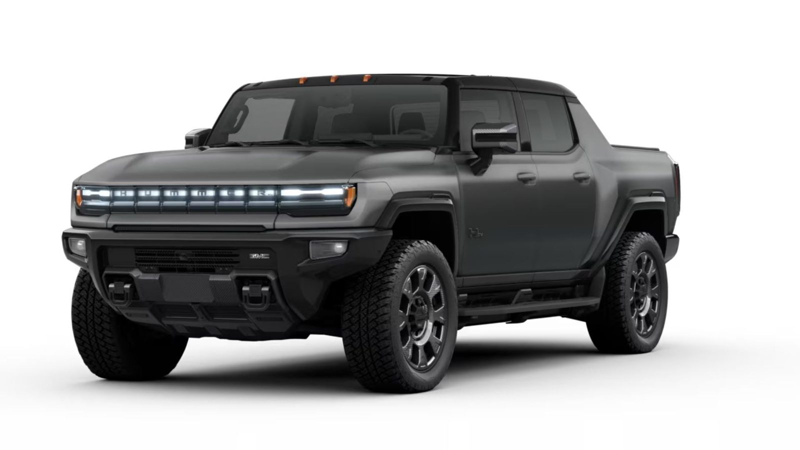 GMC Hummer EV Pickup 2022 — главное фото модели, экстерьер, вид спереди 3/4, рынок internal_mvp