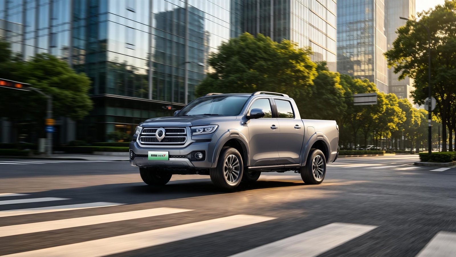 GWM Pickup Passenger Cannon Hi4-T PHEV 2026 — главное фото модели, экстерьер, front 3q urban, рынок China