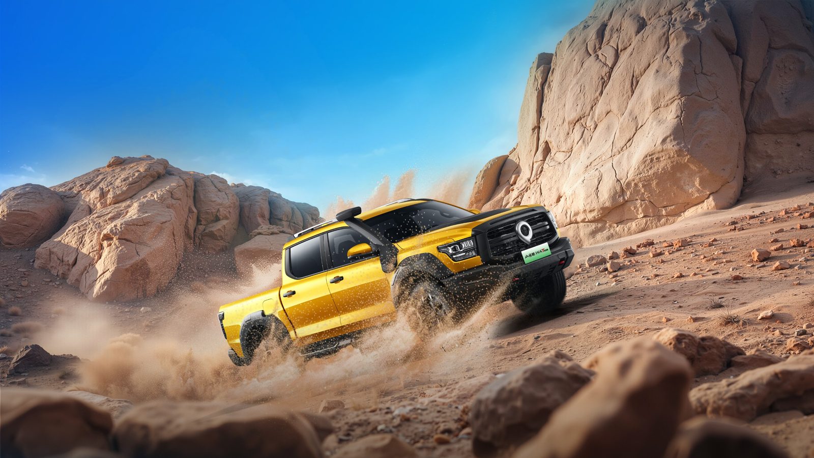GWM Pickup Shanhai Cannon Hi4-T PHEV 2025 — главное фото модели, экстерьер, вид спереди 3/4, рынок China