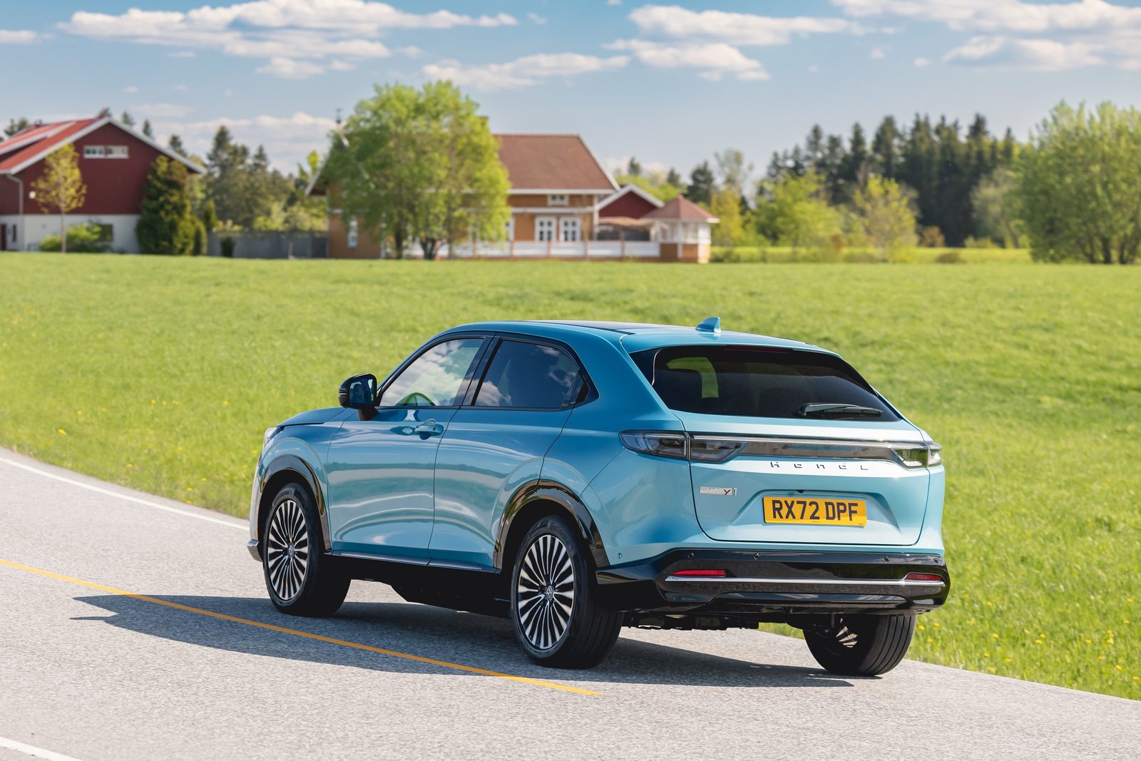 Honda e:Ny1 Global 2023 - exterior, rear three-quarter view, Europe/global reference market