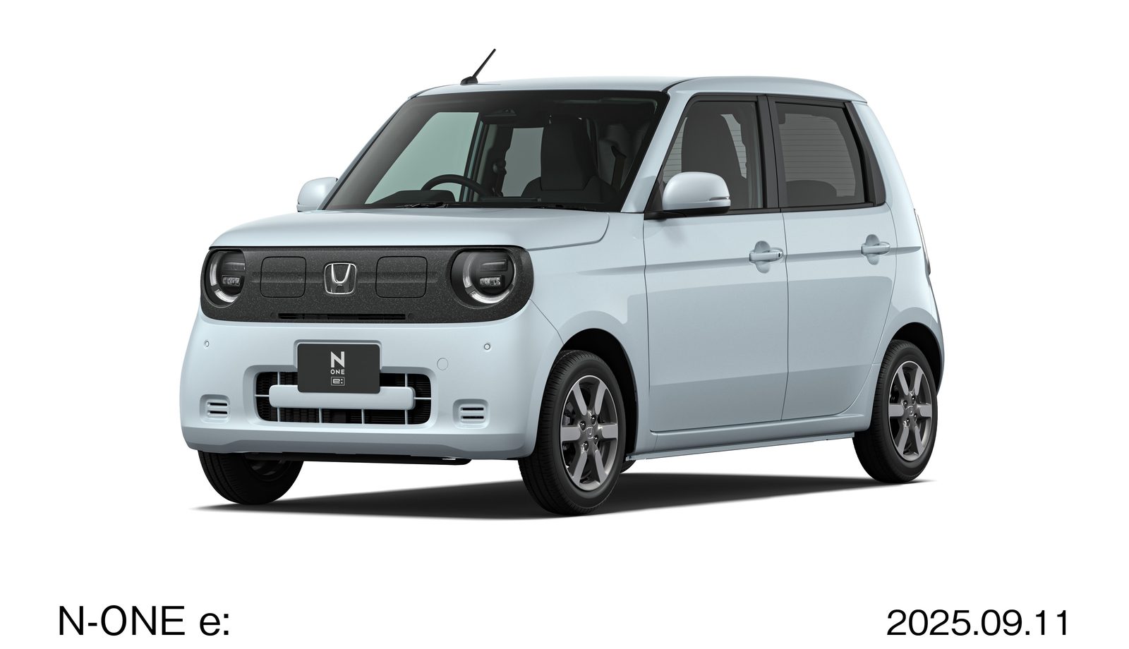Honda N-ONE e: Japan 2025 - exterior, front three quarter pale blue, Japan market