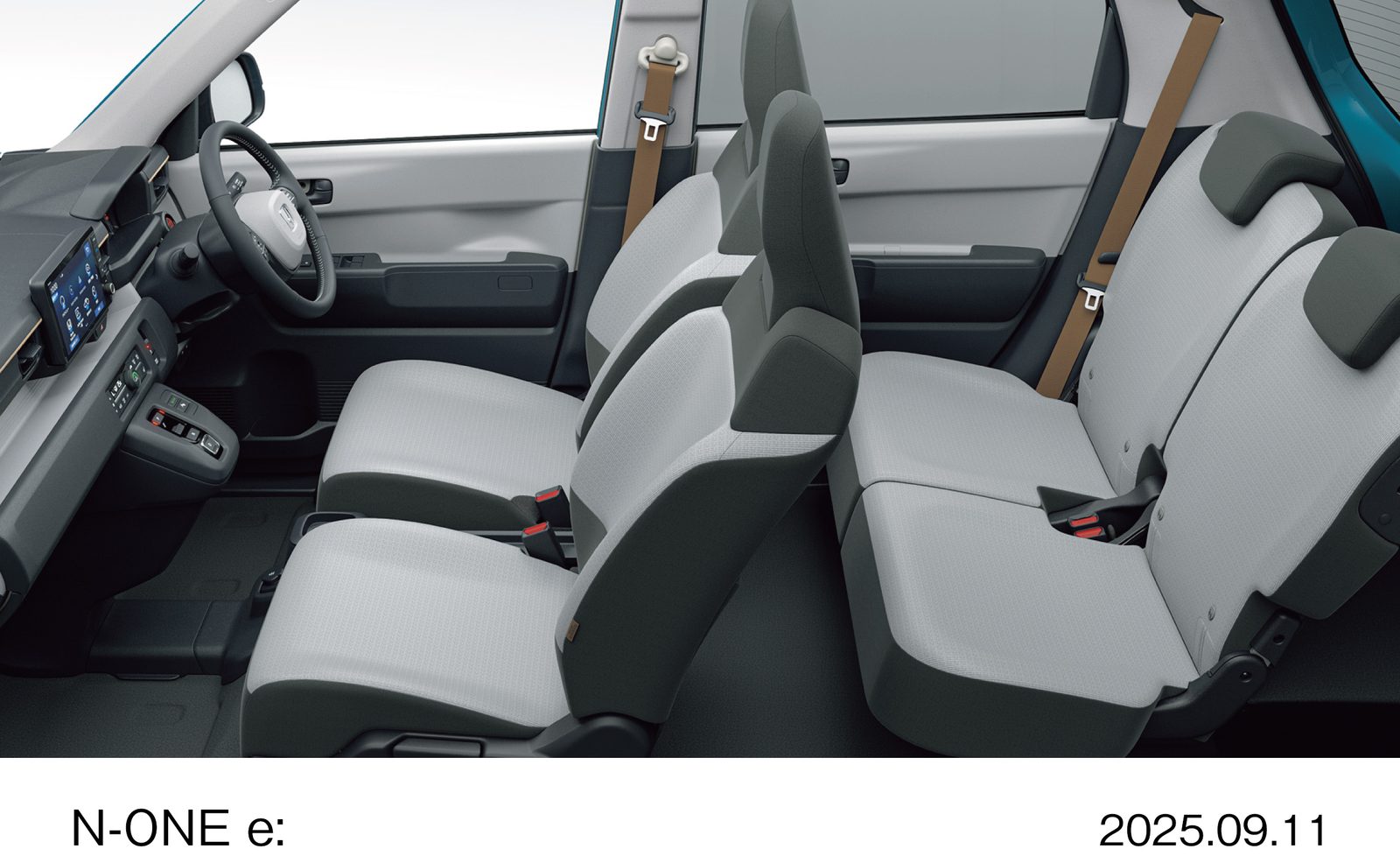 Honda N-ONE e: Japan 2025 - interior, seat flexibility, Japan market