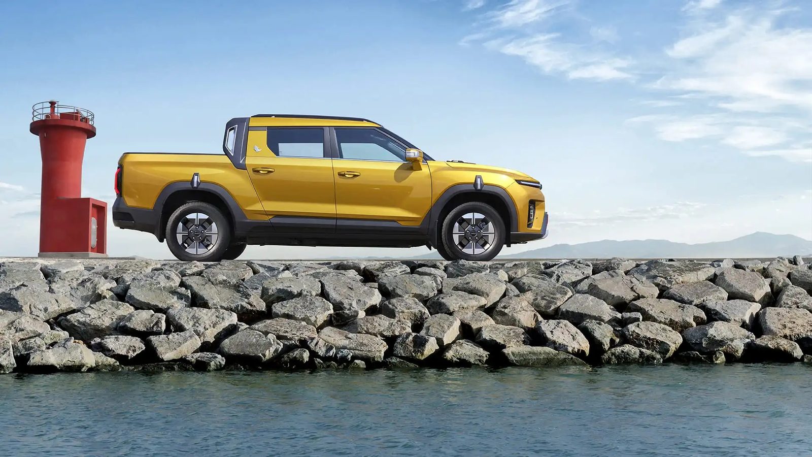 KGM Musso EV 2025 - exterior, side profile, eu_reference market