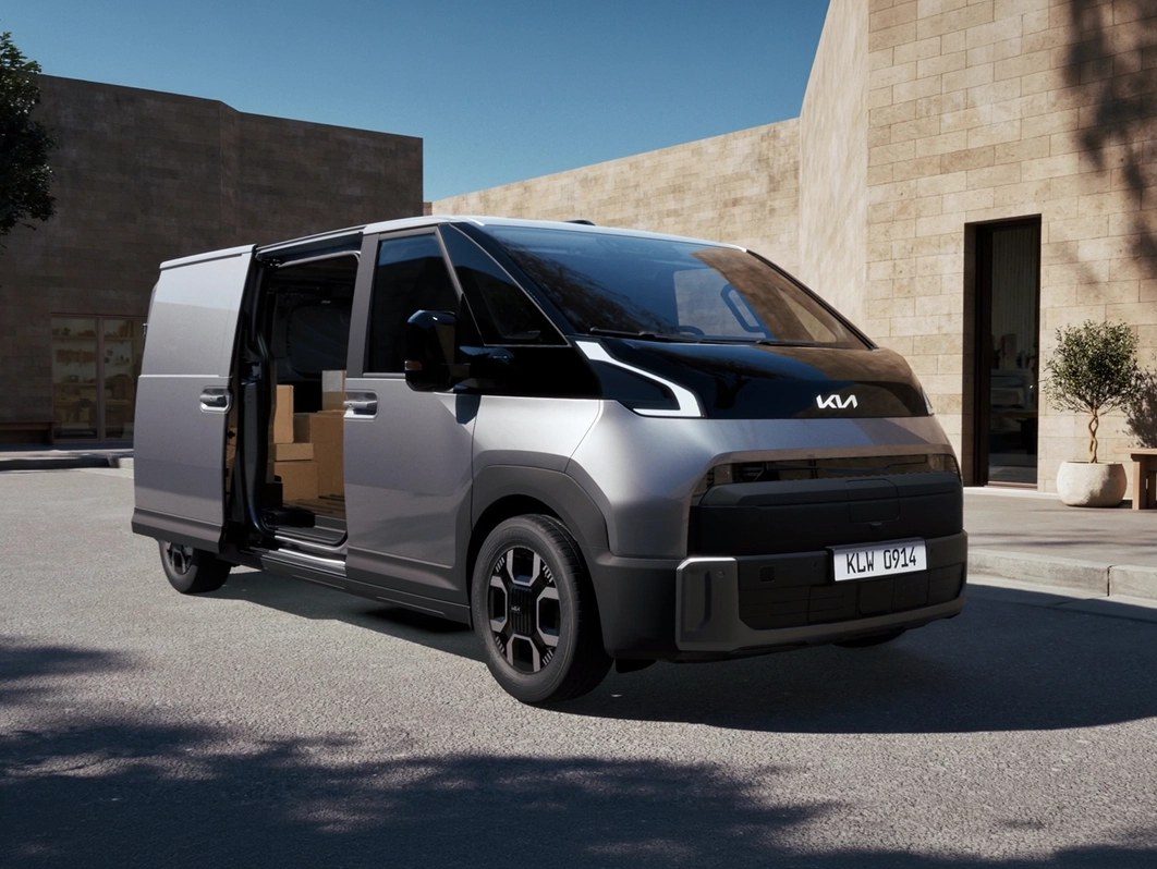 Kia PV7 2026 - exterior, front three-quarter view, global market