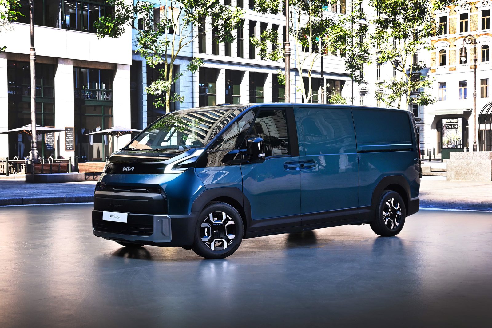 Kia PV7 2026 - exterior, cargo front 3q, EU / global market