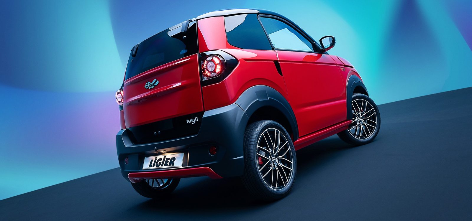 Ligier Myli 2023 — экстерьер, rear 3q studio, рынок Europe microcar reference