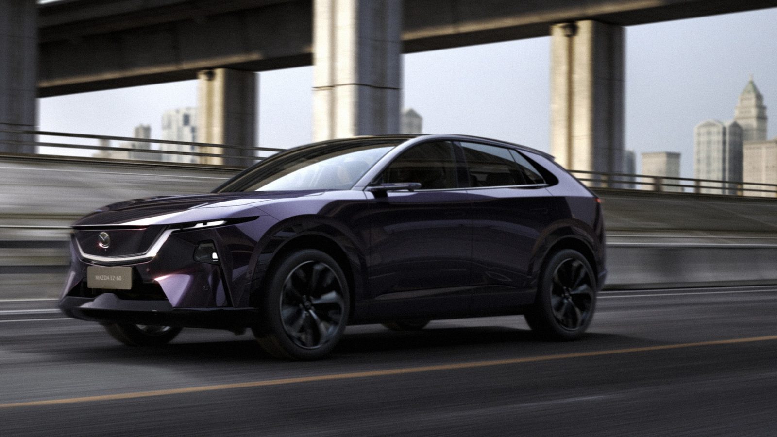 Mazda CX-6e Global 2026 - exterior, side profile, Global/Europe reference via Mazda CX-6e / EZ-60 model line market
