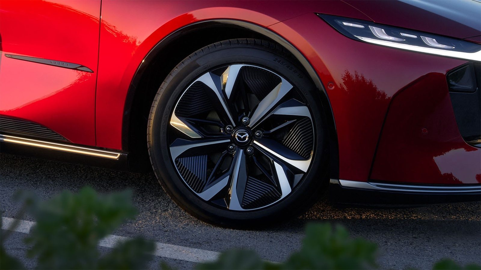 Mazda6e Global 2025 - exterior, wheel detail, Global/Europe reference via Mazda6e/EZ-6 donor market