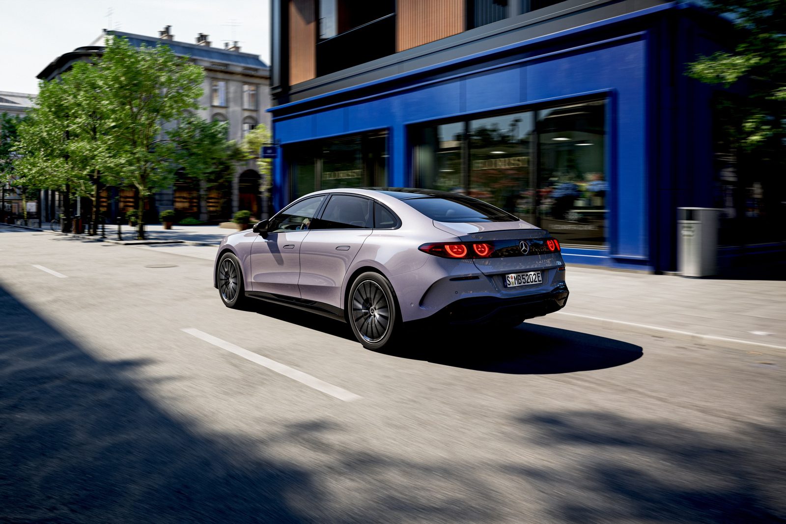 Mercedes-Benz C-Class with EQ Technology 2026 - exterior, rear three-quarter view, Europe market