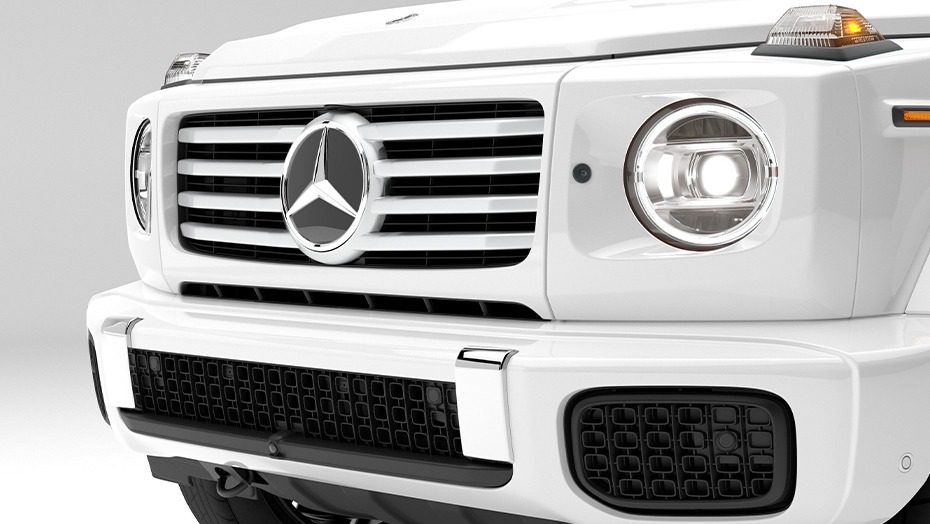 Mercedes-Benz G 580 with EQ Technology 2024 - exterior, front detail white, US/Global reference market