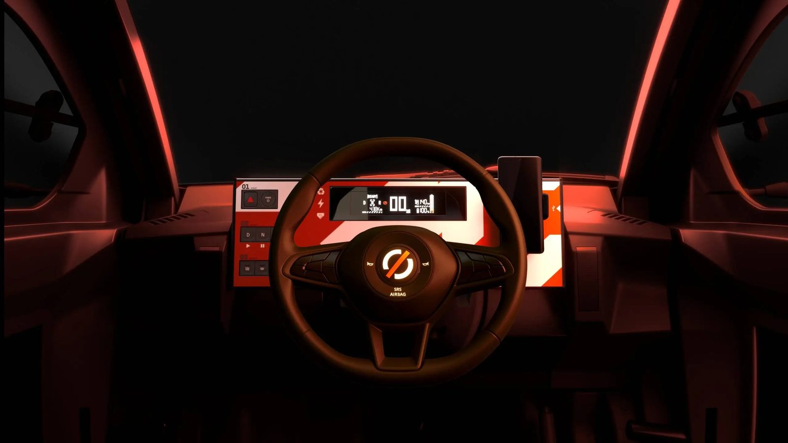 Mobilize Duo 2024 - interior, dashboard and screen, France / Europe official retail media market