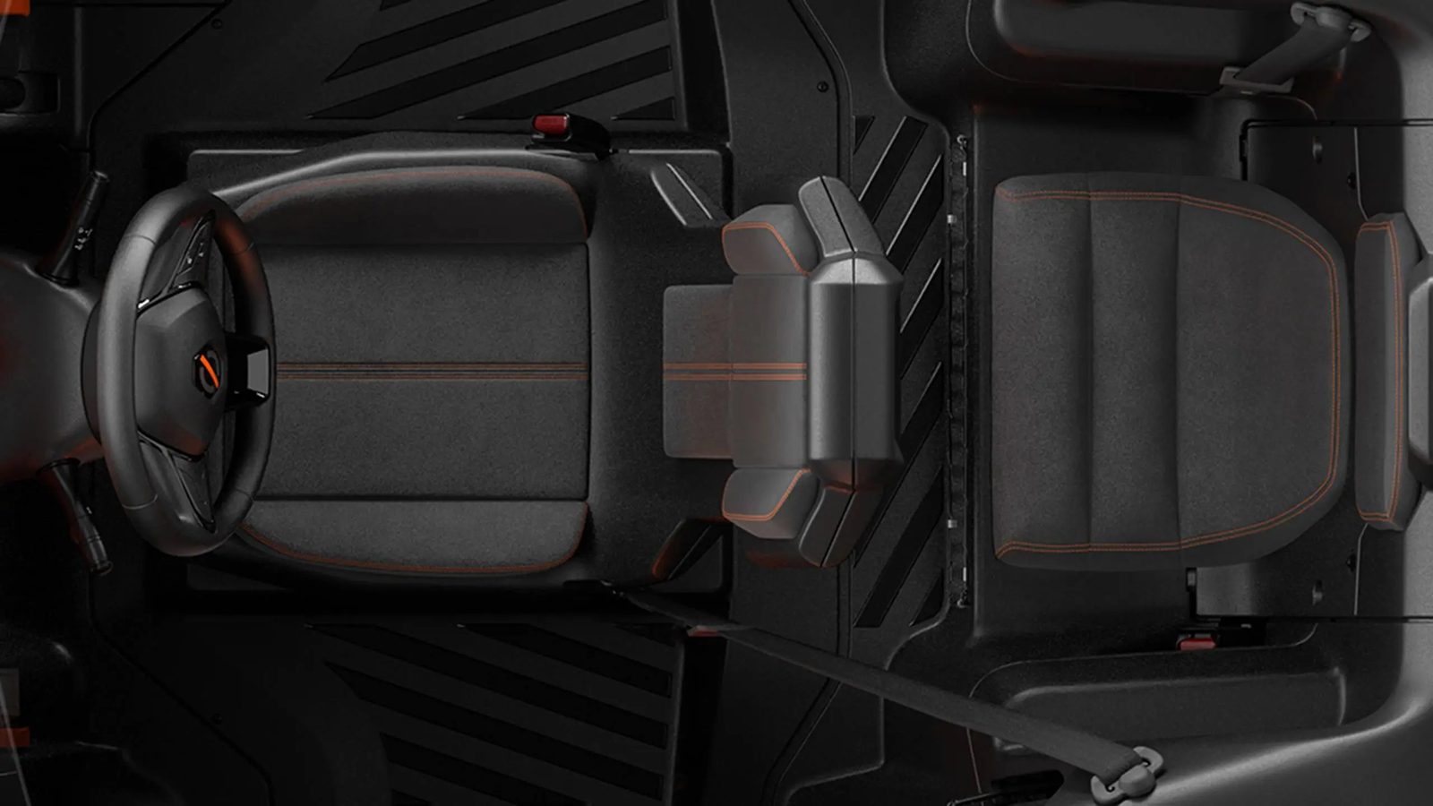 Mobilize Duo 2024 - interior, seat layout top, France / Europe official retail media market