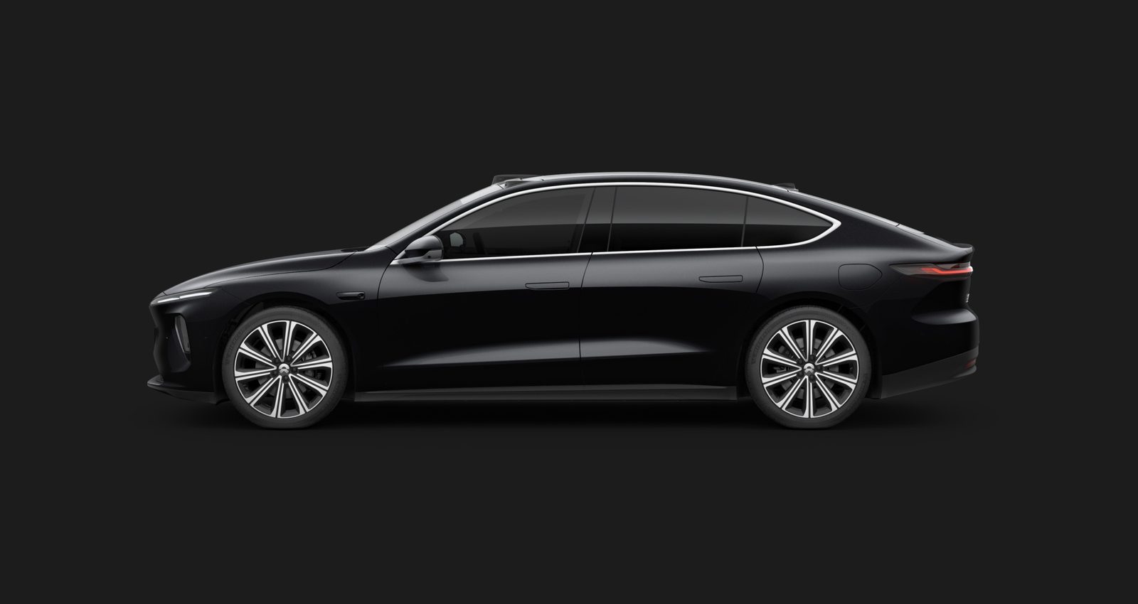NIO ET7 2024 - exterior, side profile black, China market