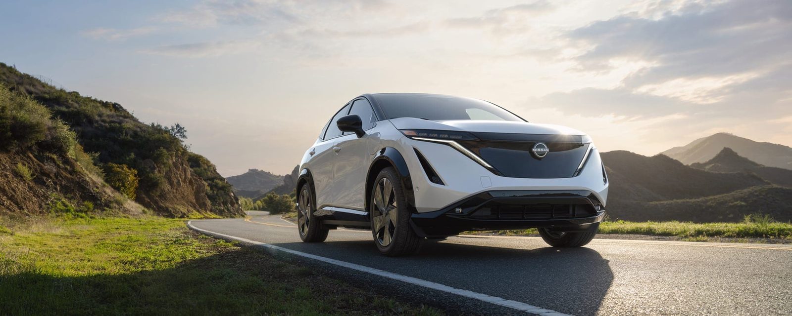 Nissan Ariya Global 2026 - main model photo, exterior, front three-quarter view, Global reference market
