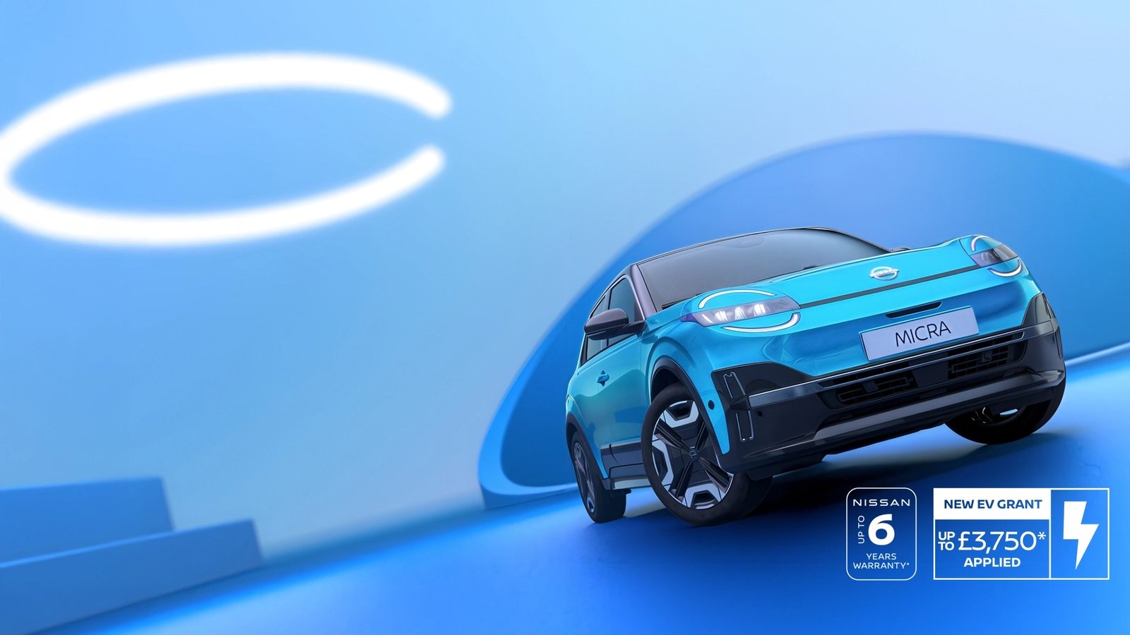 Nissan Micra EV Global 2026 - main model photo, exterior, front three-quarter view, Europe / Global reference market