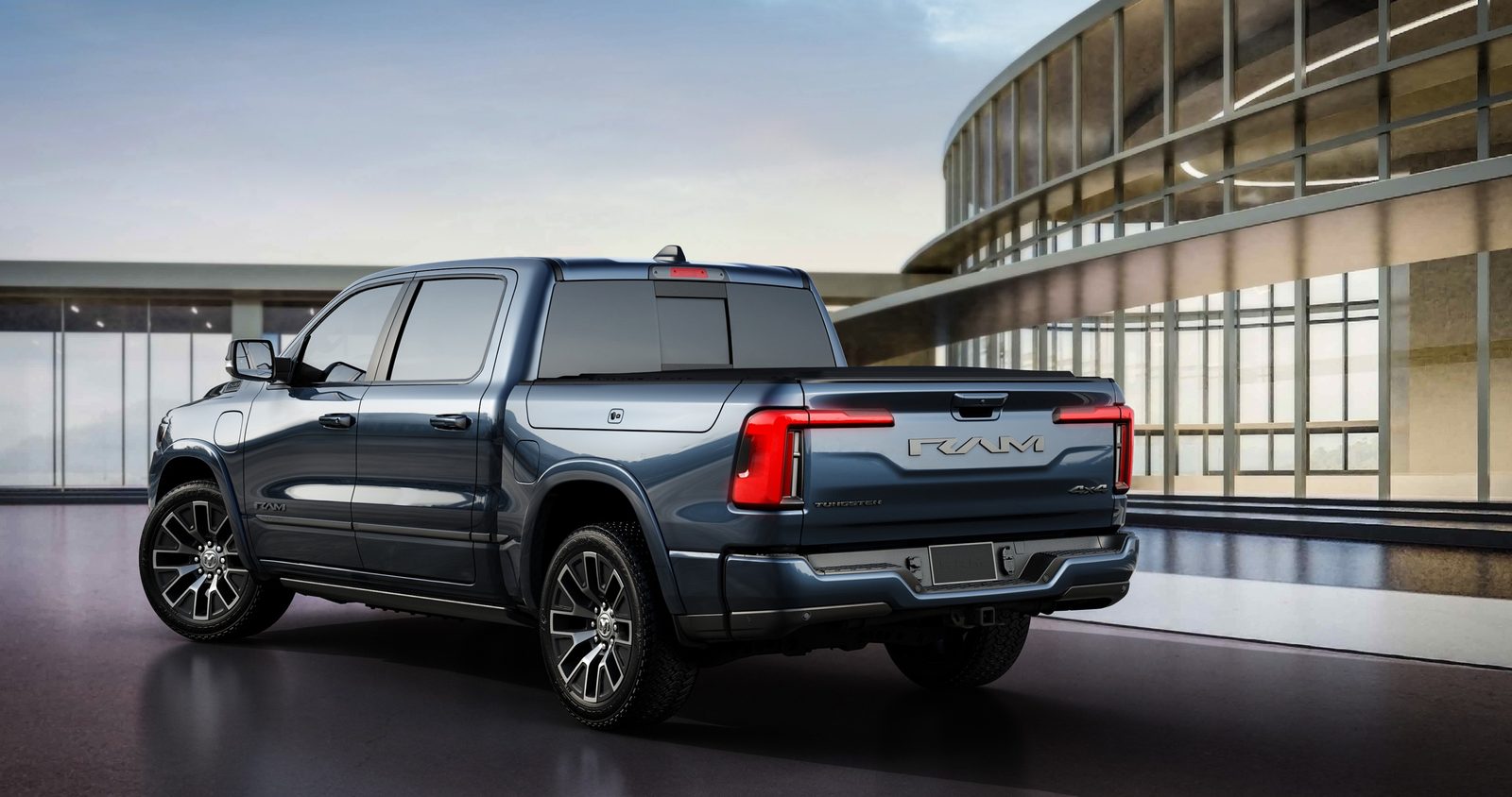 Ram 1500 REV 2025 - exterior, rear three-quarter view, US / global reference market