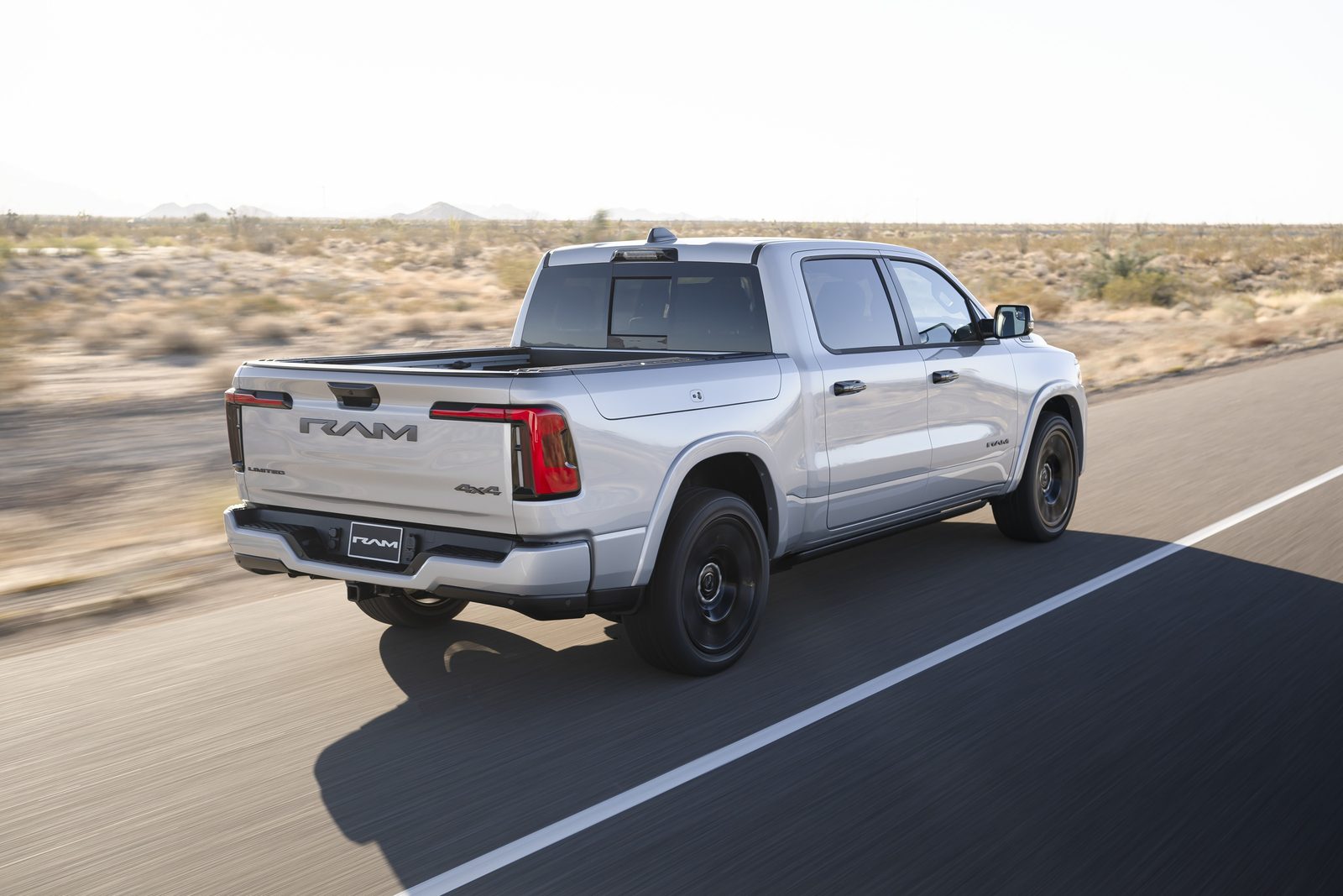Ram 1500 REV 2025 - exterior, rear three-quarter view, US / global reference market