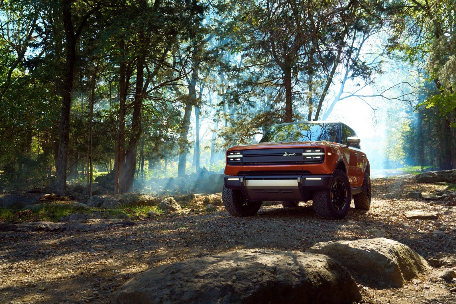 Scout Motors Traveler 2027 - exterior, front 3q offroad, us_reference market